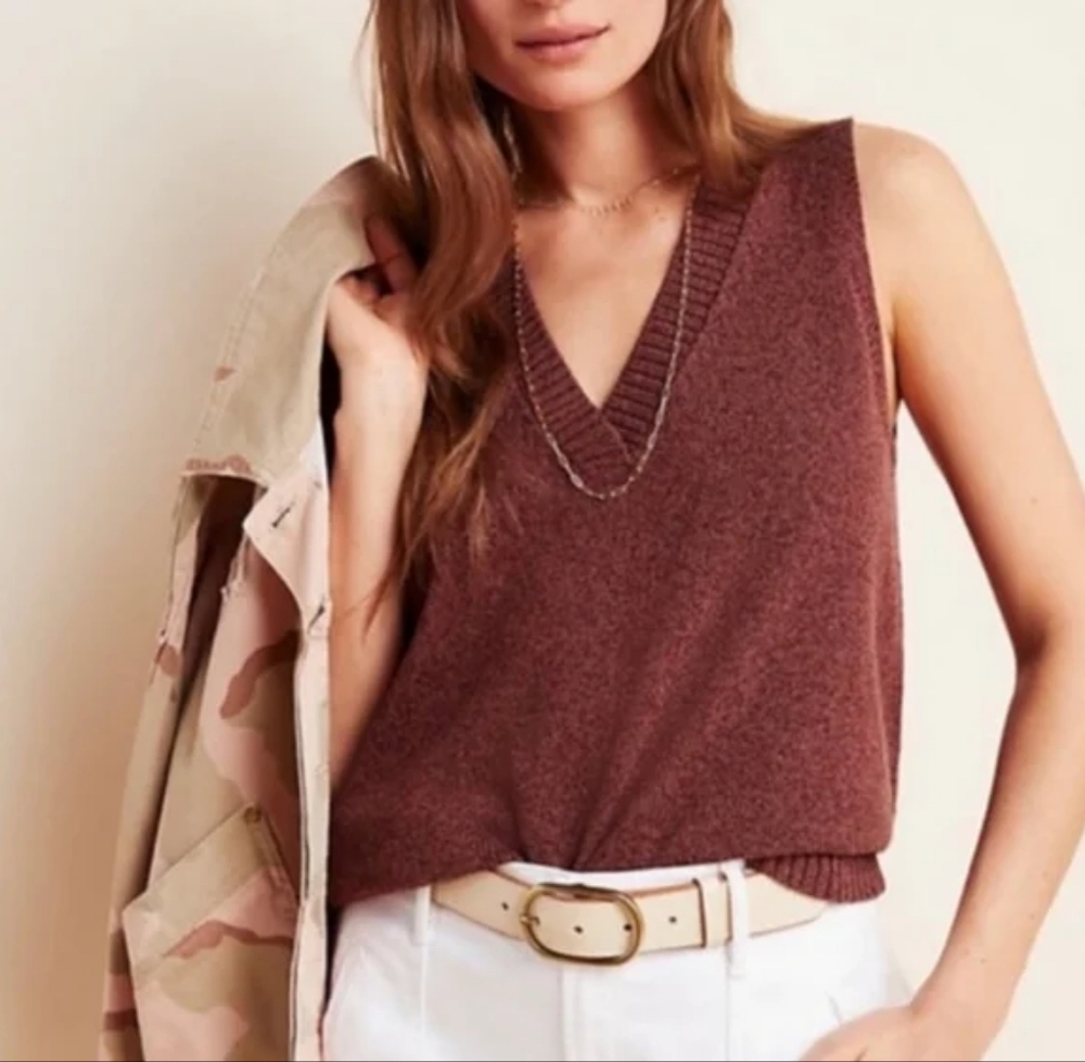By Anthropologie Camila knit v-neck sweater tank